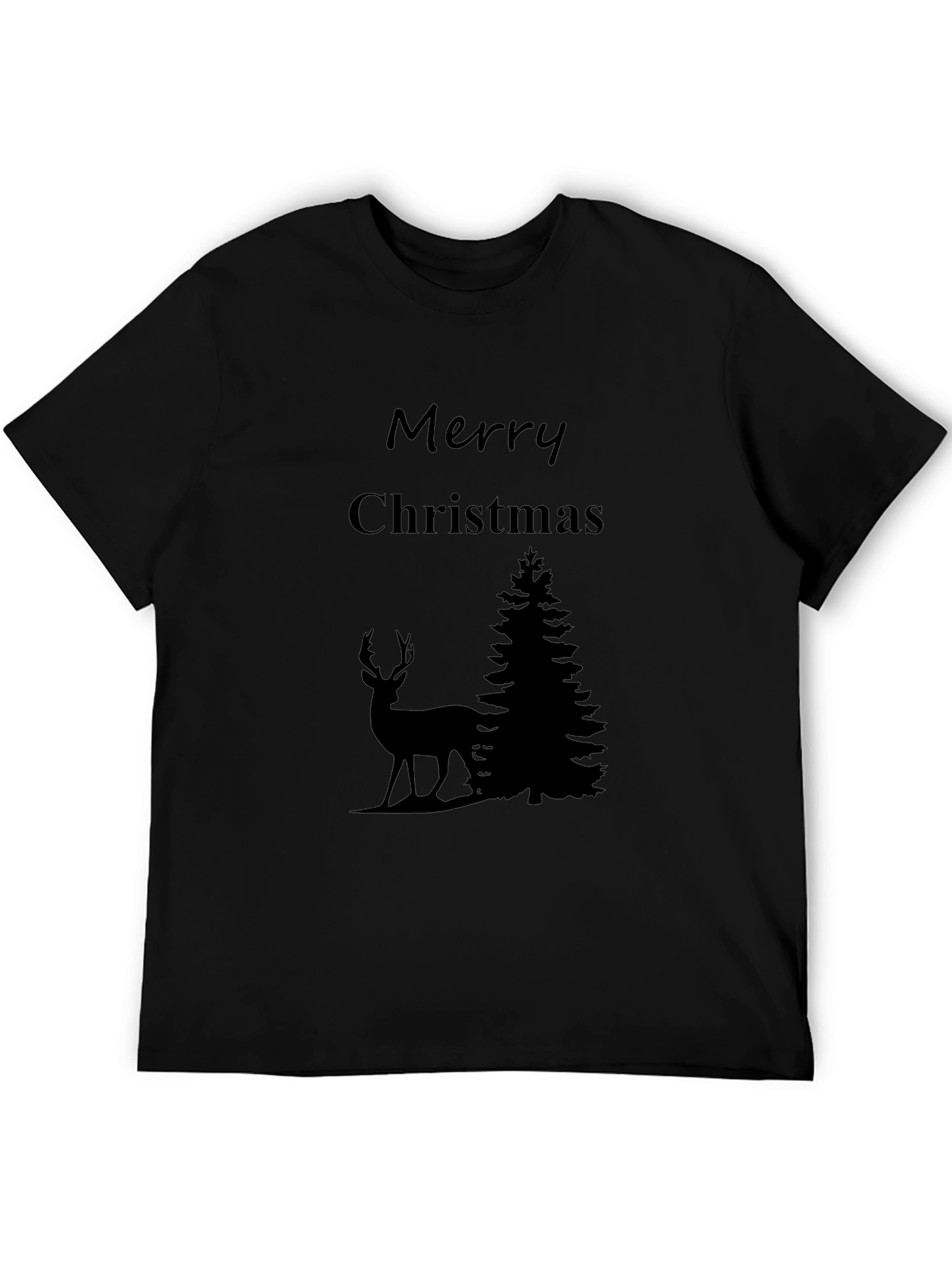 Merry Christmas Deer Graphic T-Shirt