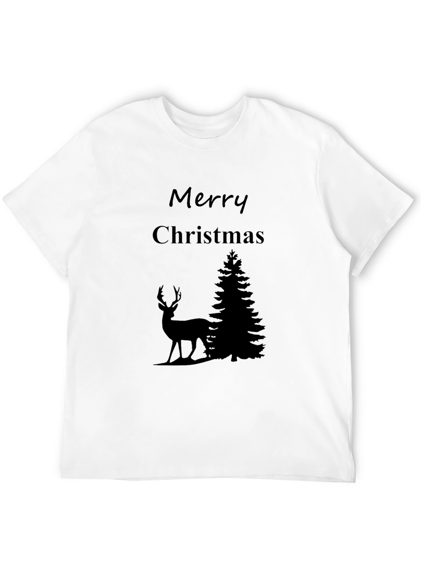 Merry Christmas Deer Graphic T-Shirt