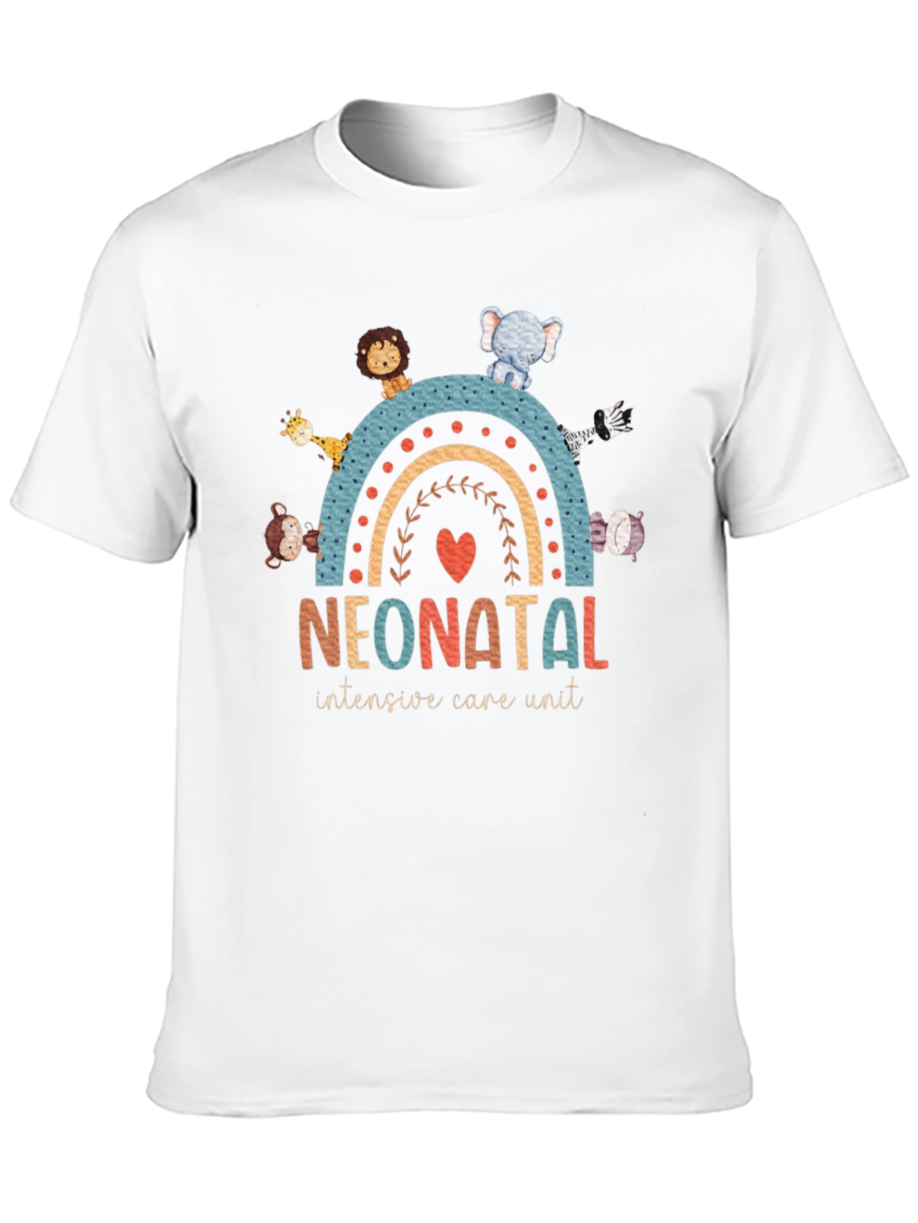 Neonatal ICU Animal Rainbow T-Shirt