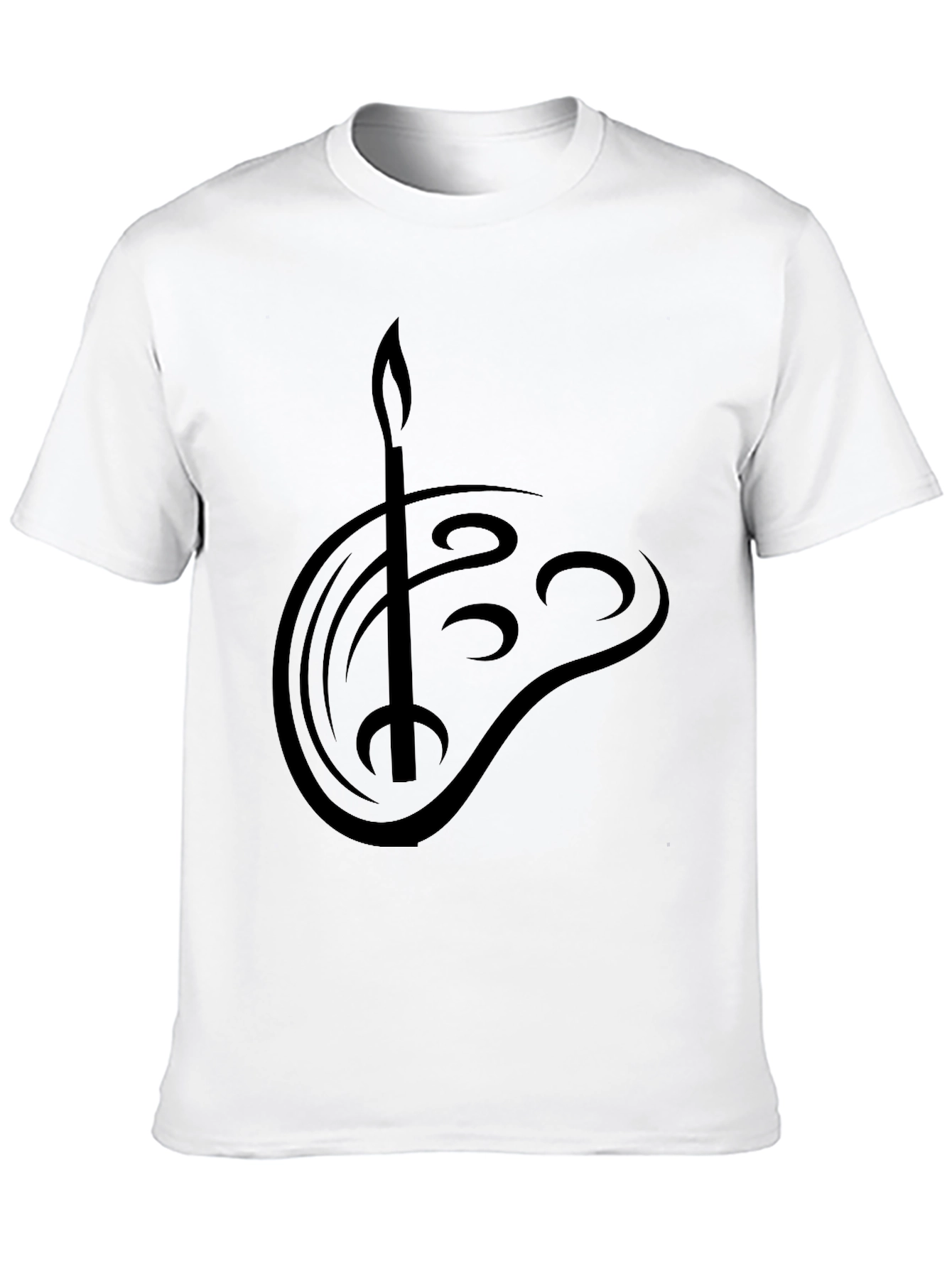 Black T-Shirt with Artist Palette Graphic Tee