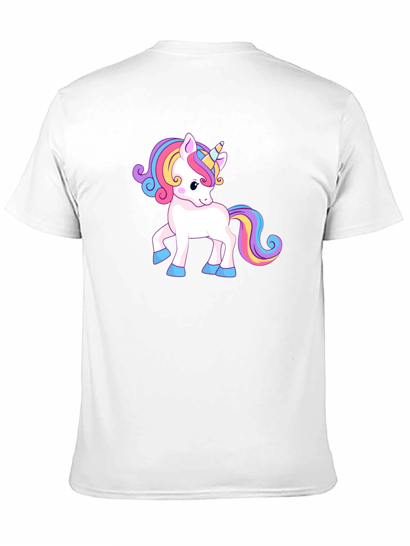 Unicorn Graphic Print Black T-Shirt