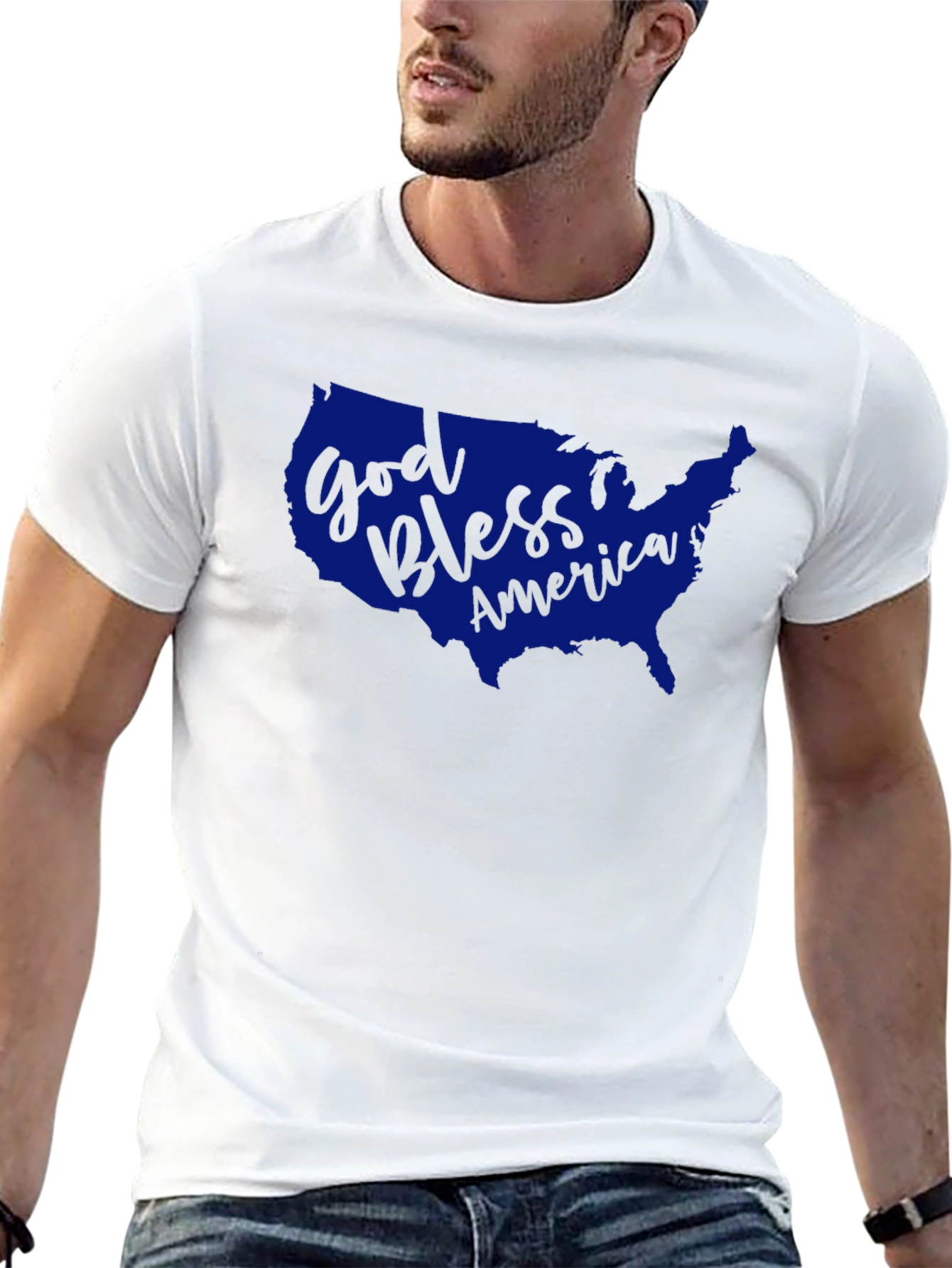 God Bless America Patriotic Graphic Tee