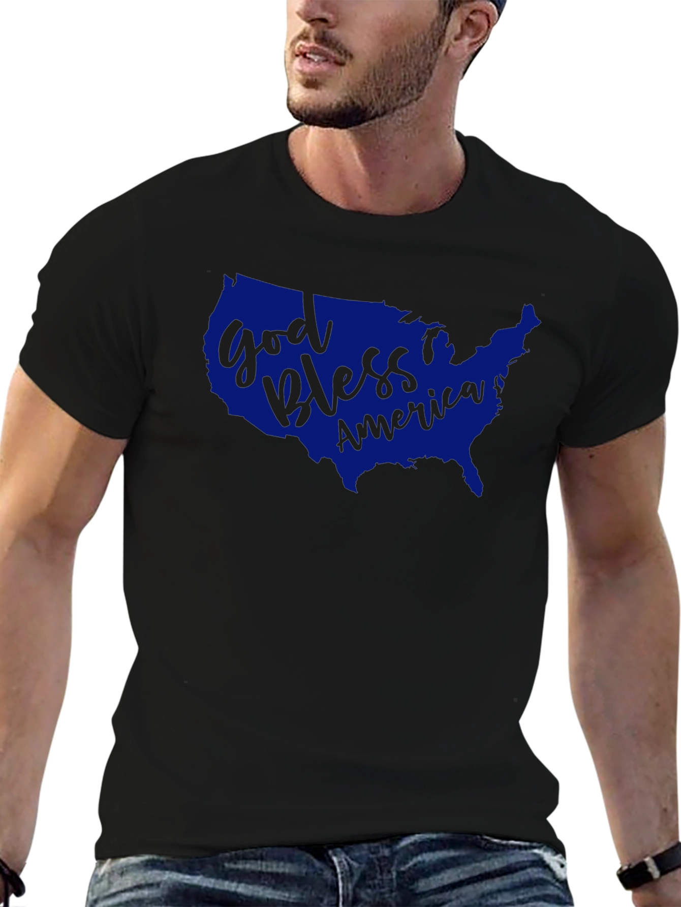 God Bless America Patriotic Graphic Tee