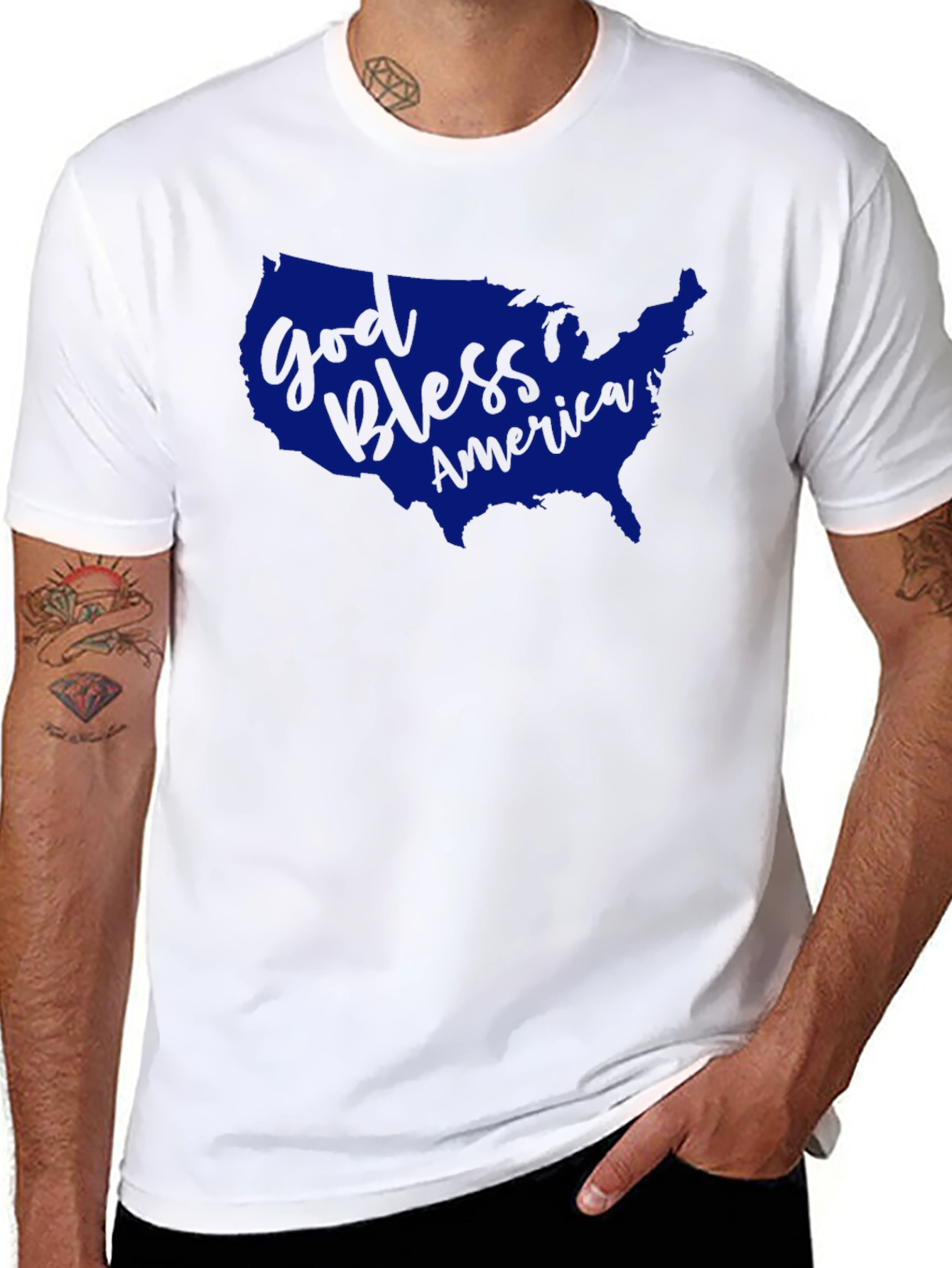 God Bless America Patriotic Graphic Tee