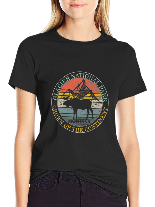 Glacier National Park Moose T-Shirt