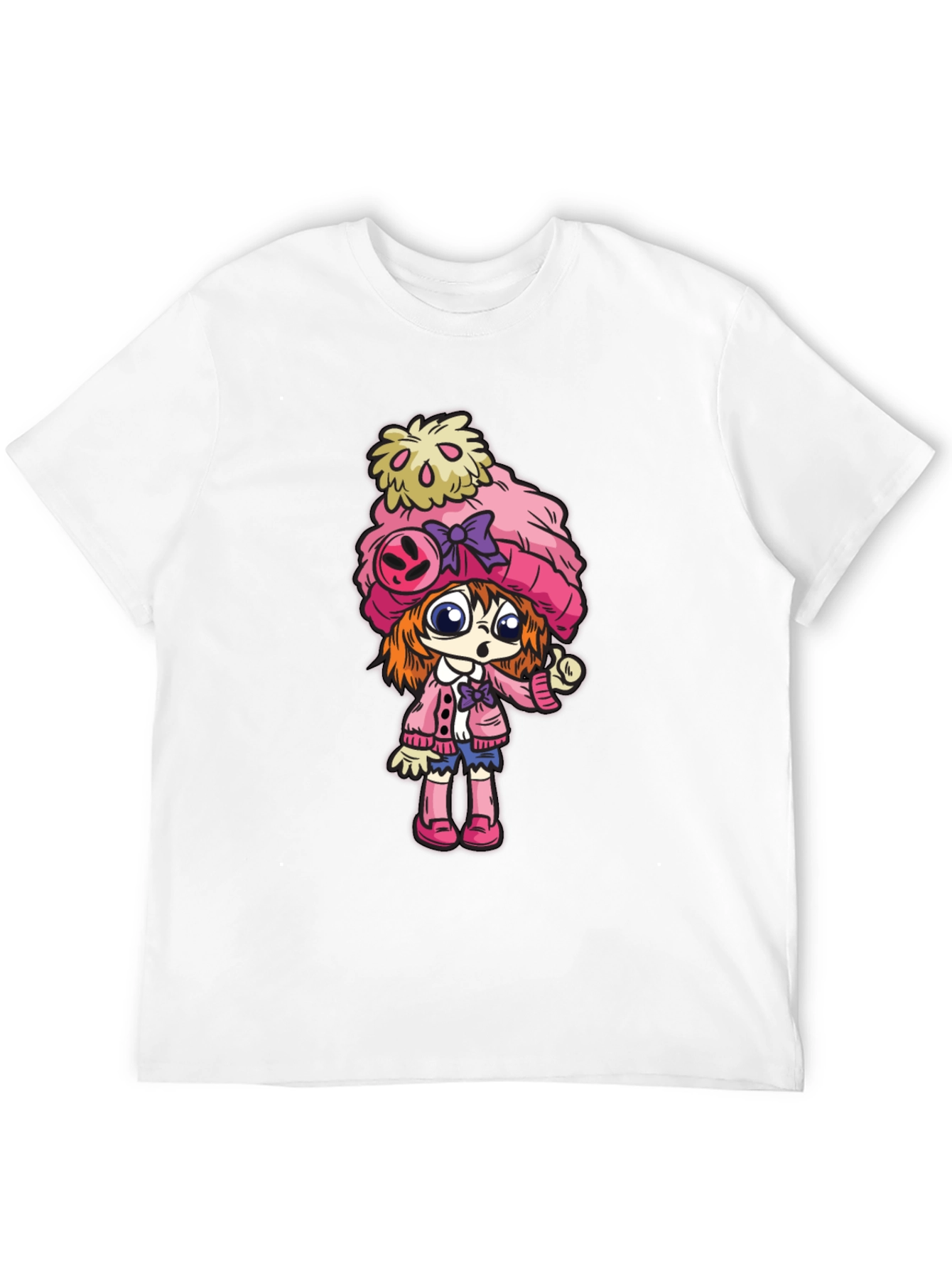 Anime Girl Graphic Black Tee