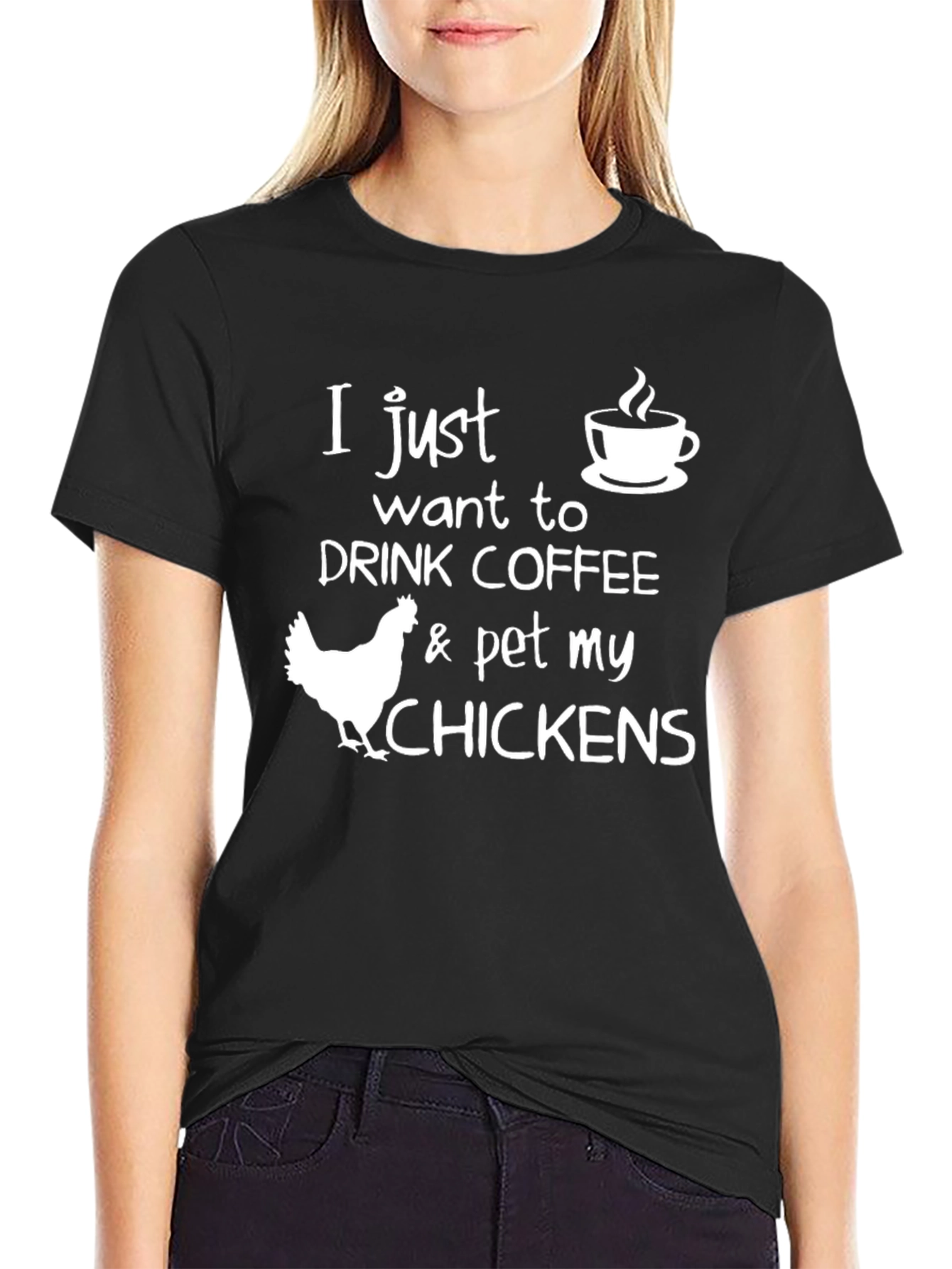 Coffee & Chickens Graphic T-Shirt