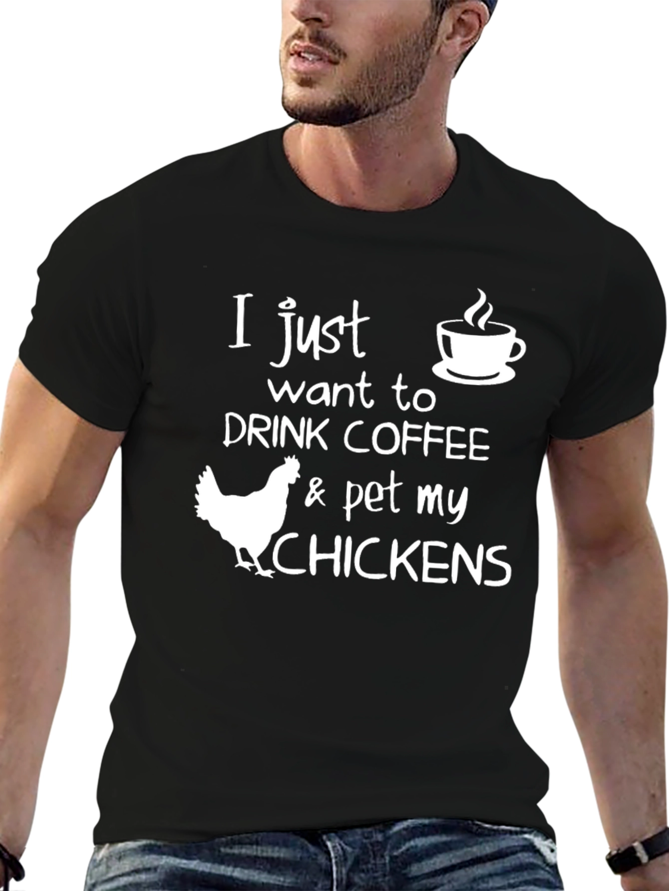 Coffee & Chickens Graphic T-Shirt