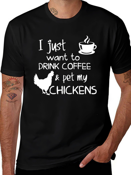 Coffee & Chickens Graphic T-Shirt