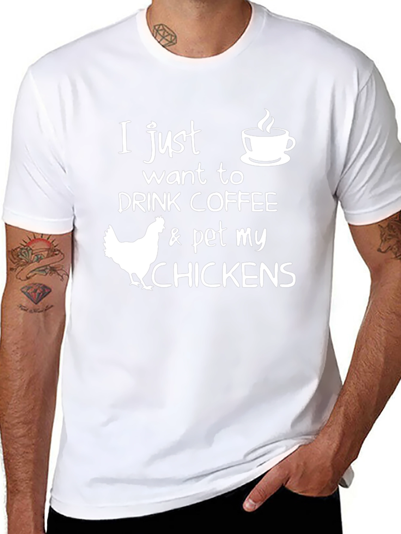 Coffee & Chickens Graphic T-Shirt