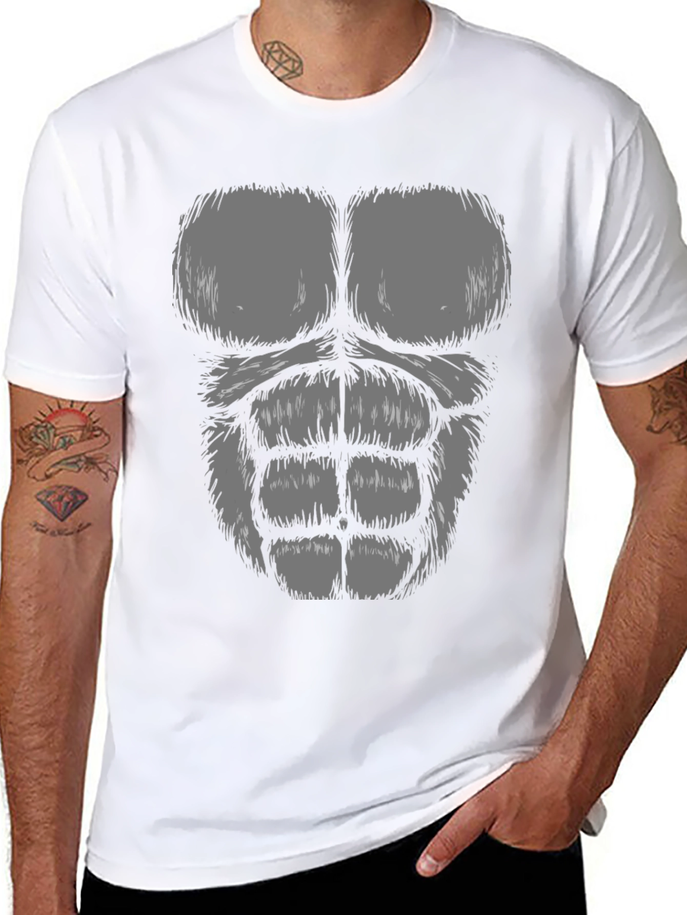Funny Gorilla Body T-Shirt Animal Costume Tee