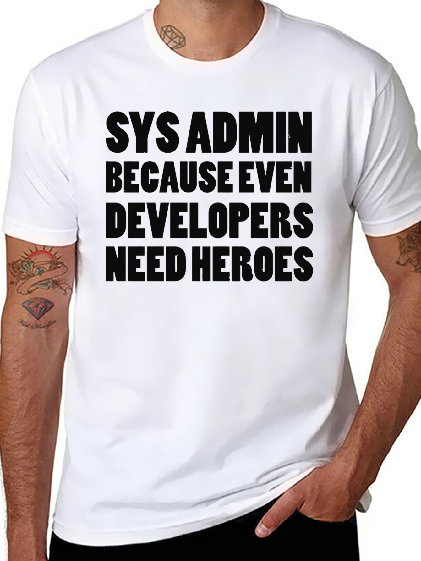 Sys Admin Hero Tee - Black T-Shirt