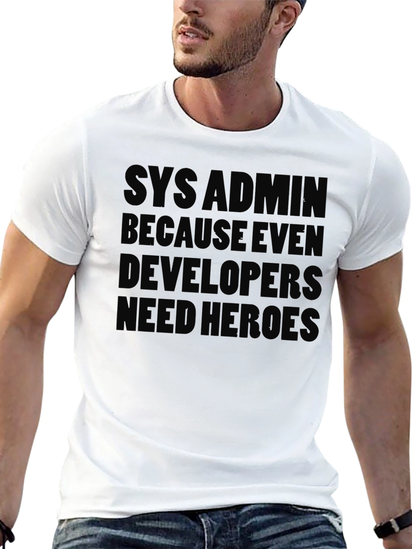 Sys Admin Hero Tee - Black T-Shirt