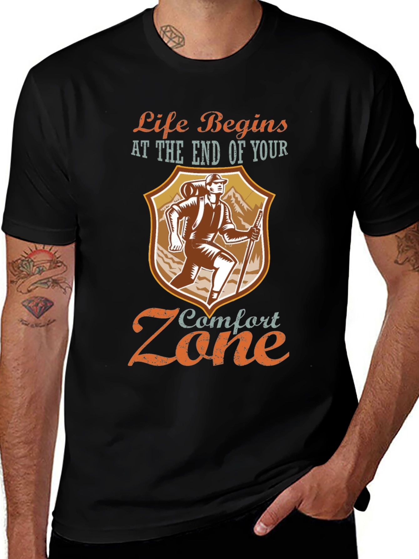 Life Begins Comfort Zone Graphic Tee