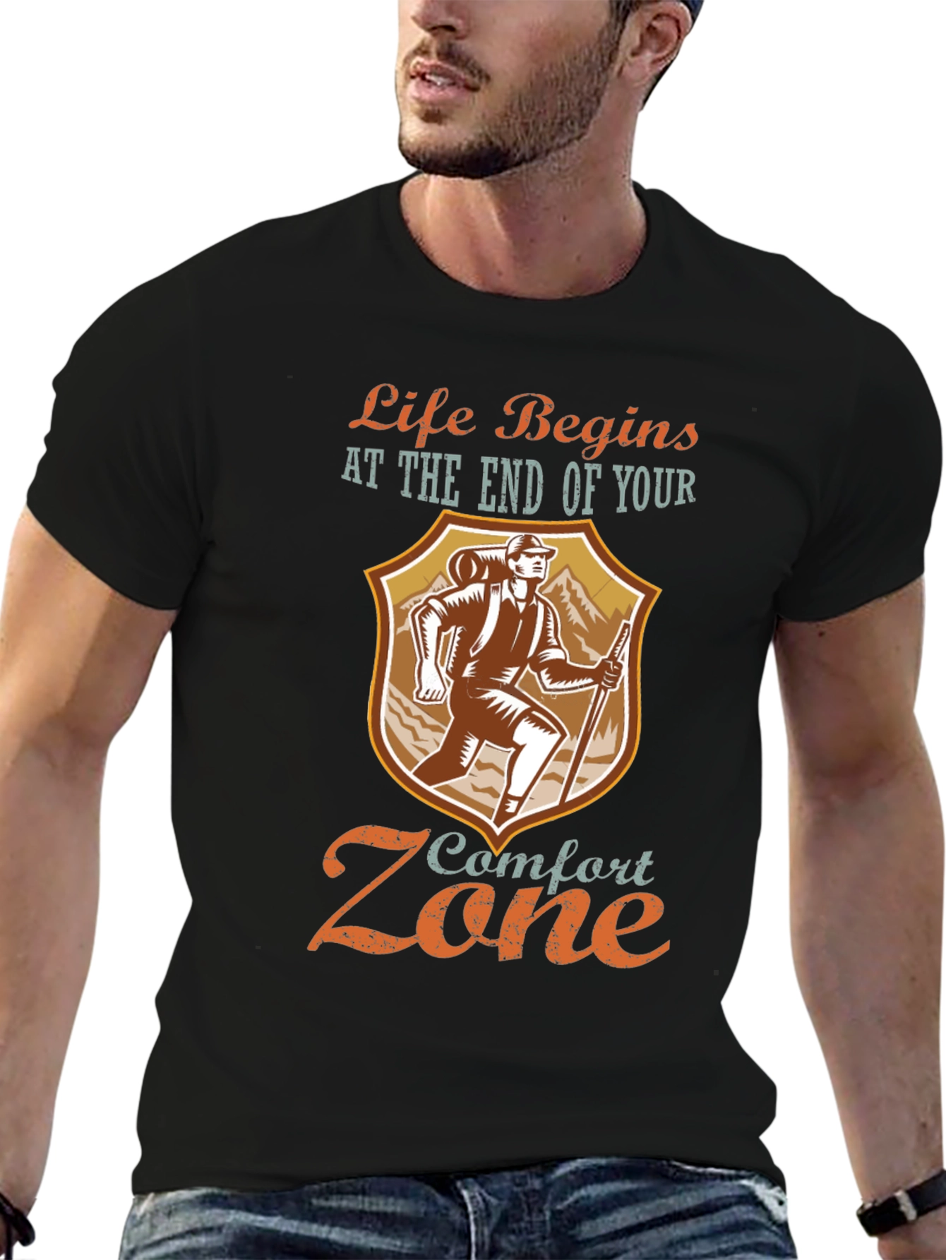 Life Begins Comfort Zone Graphic Tee