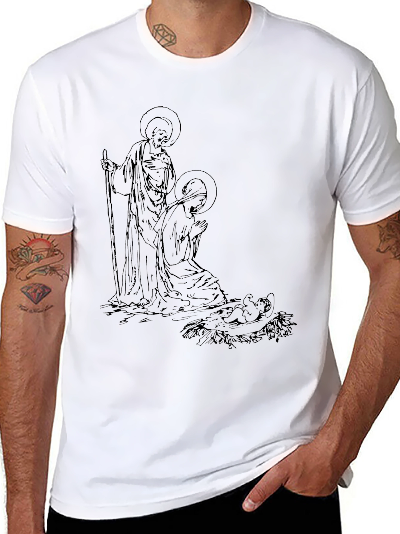 Nativity Scene Graphic T-Shirt