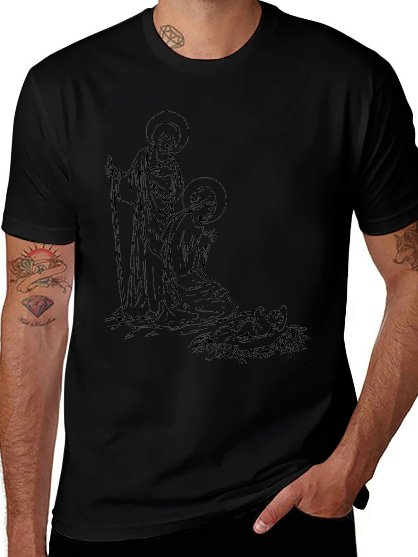 Nativity Scene Graphic T-Shirt