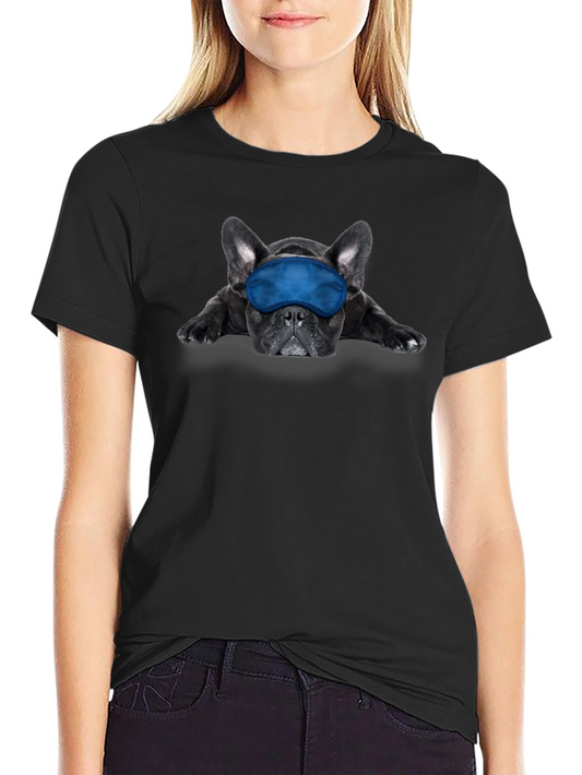 Dog with Sleep Mask Graphic Tee