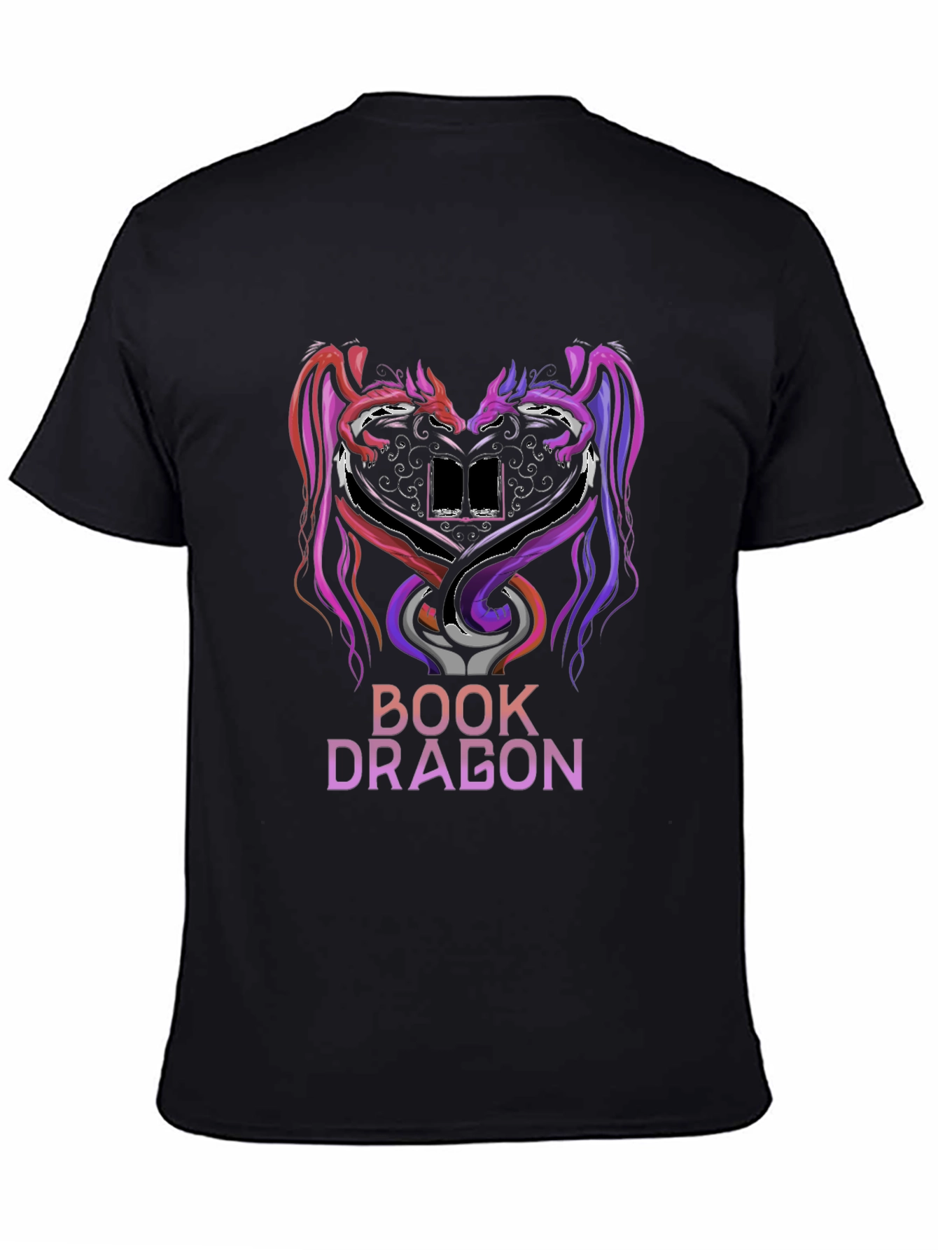 Book Dragon Graphic T-Shirt - Literary Fantasy Tee