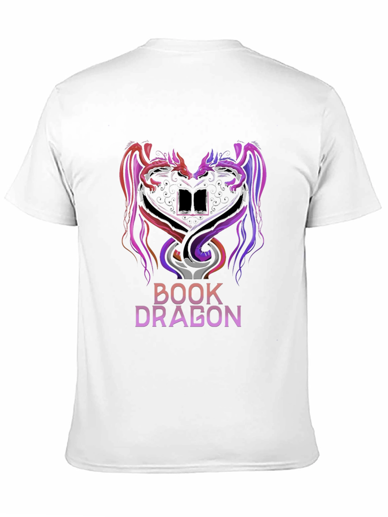 Book Dragon Graphic T-Shirt - Literary Fantasy Tee