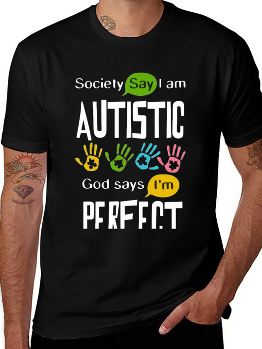 Autism Awareness Graphic T-Shirt: Perfectly Autistic