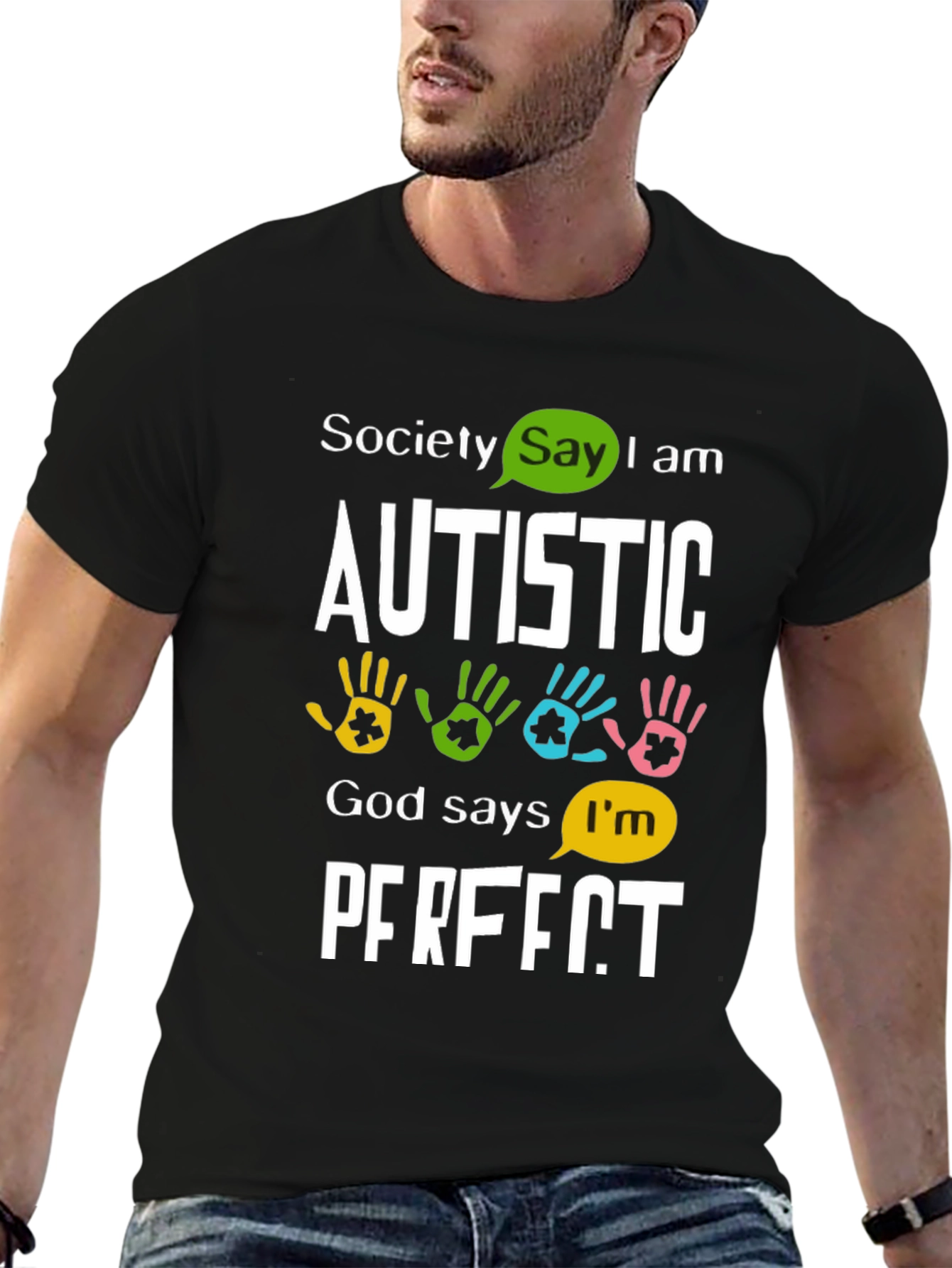 Autism Awareness Graphic T-Shirt: Perfectly Autistic