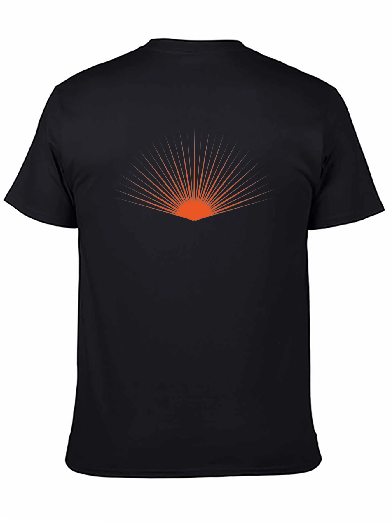 Stylish Black T-Shirt with Sunrise Graphic