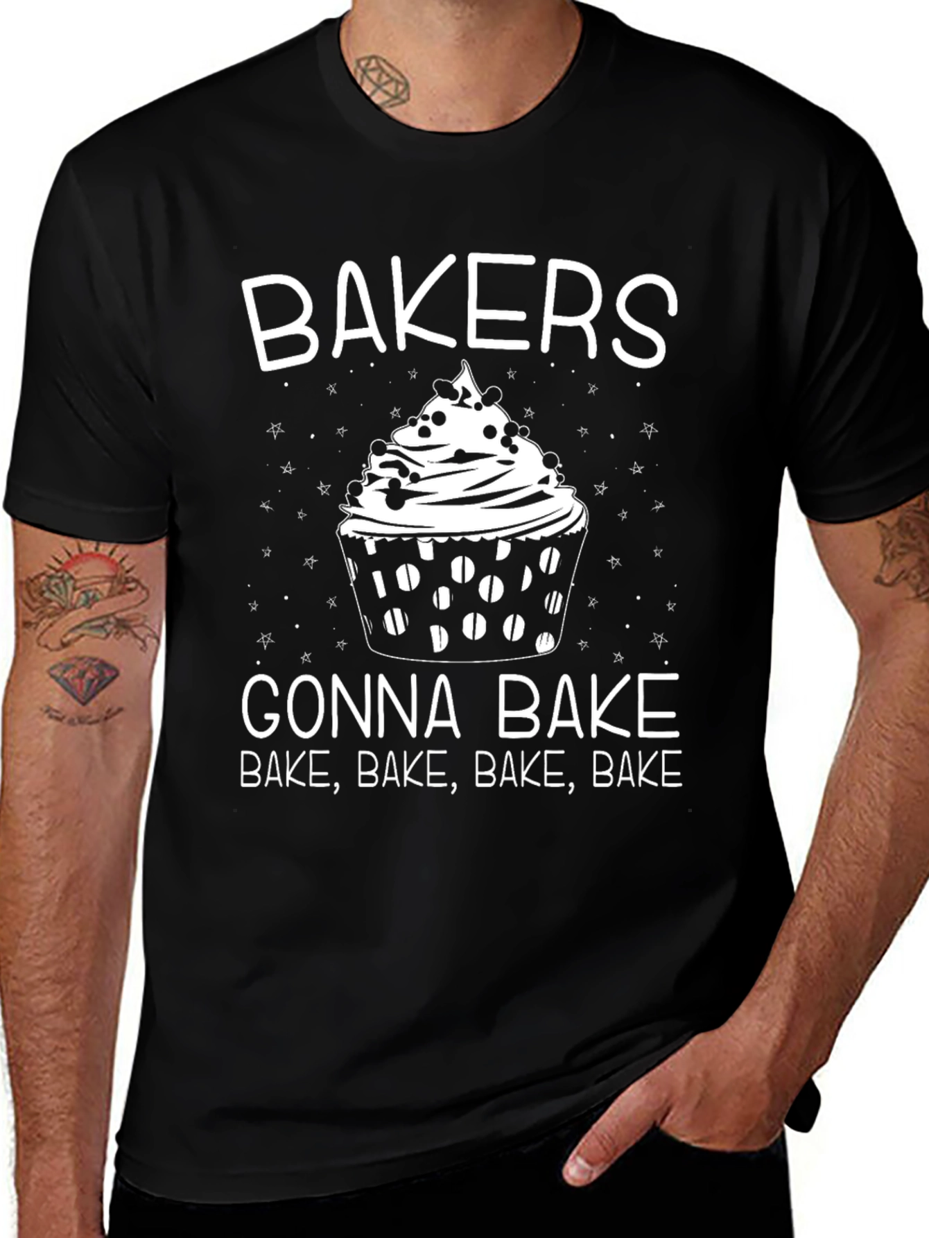 Bakers Gonna Bake Cupcake Graphic T-Shirt