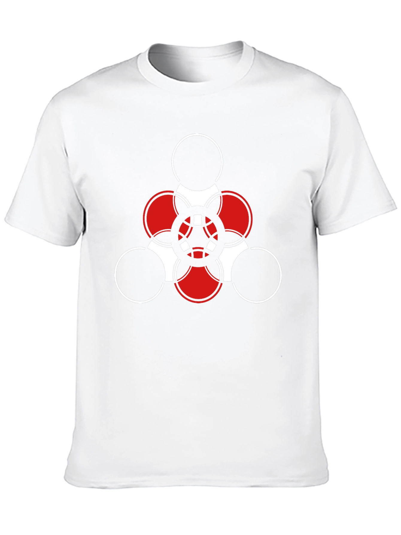 Geometric Pattern Graphic T-Shirt - Black