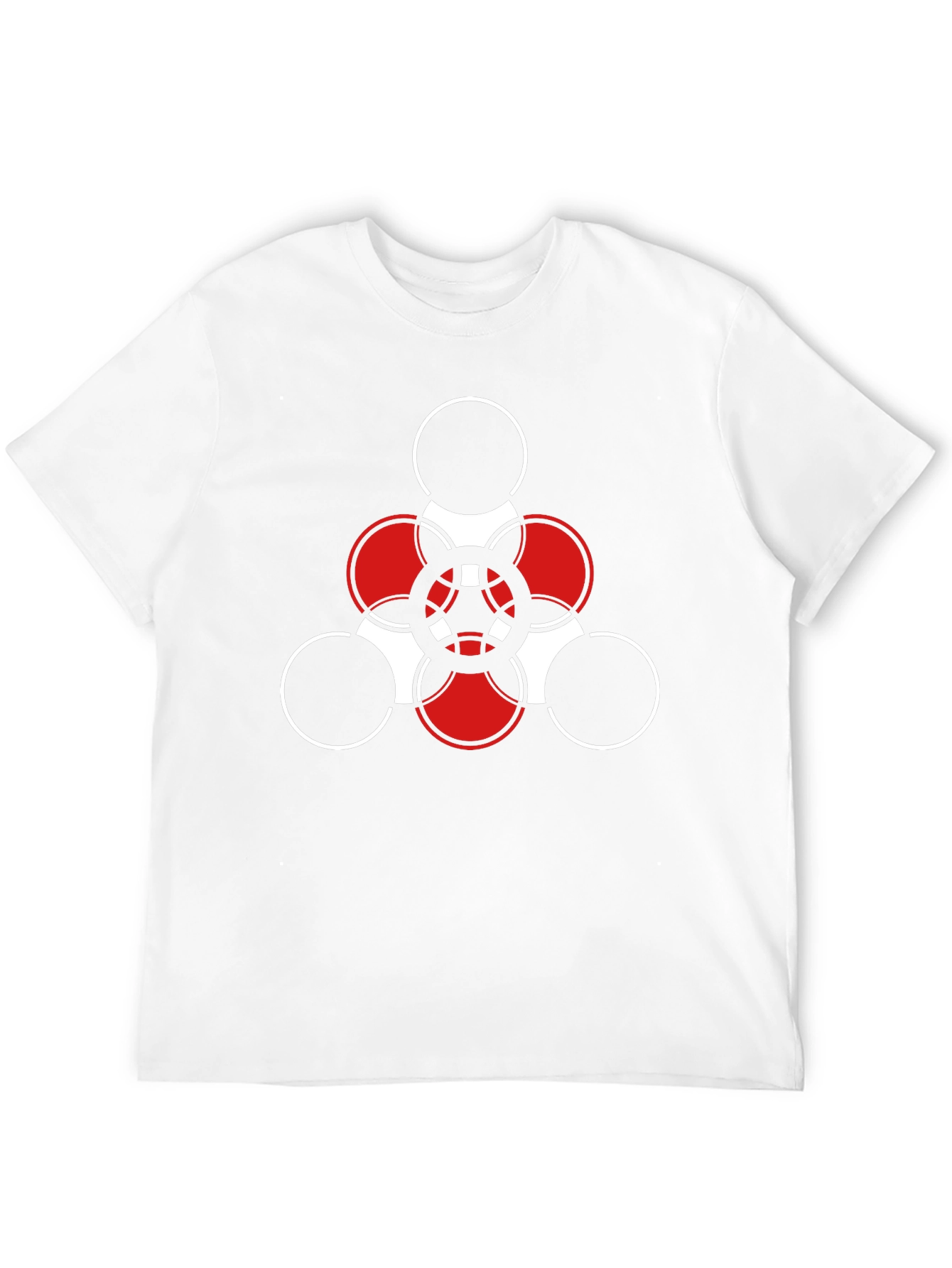 Geometric Pattern Graphic T-Shirt - Black