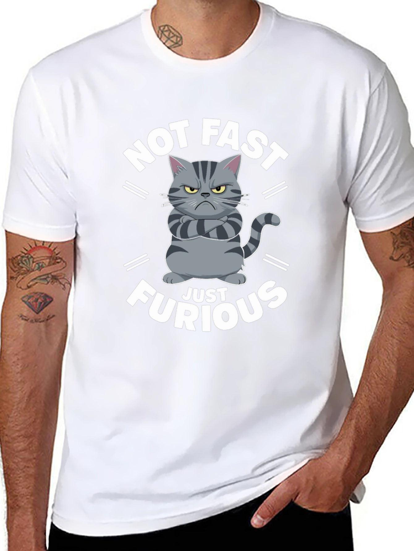 Not Fast Just Furious Cat T-Shirt