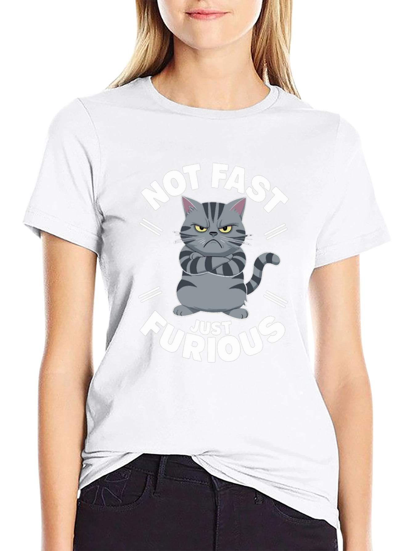 Not Fast Just Furious Cat T-Shirt