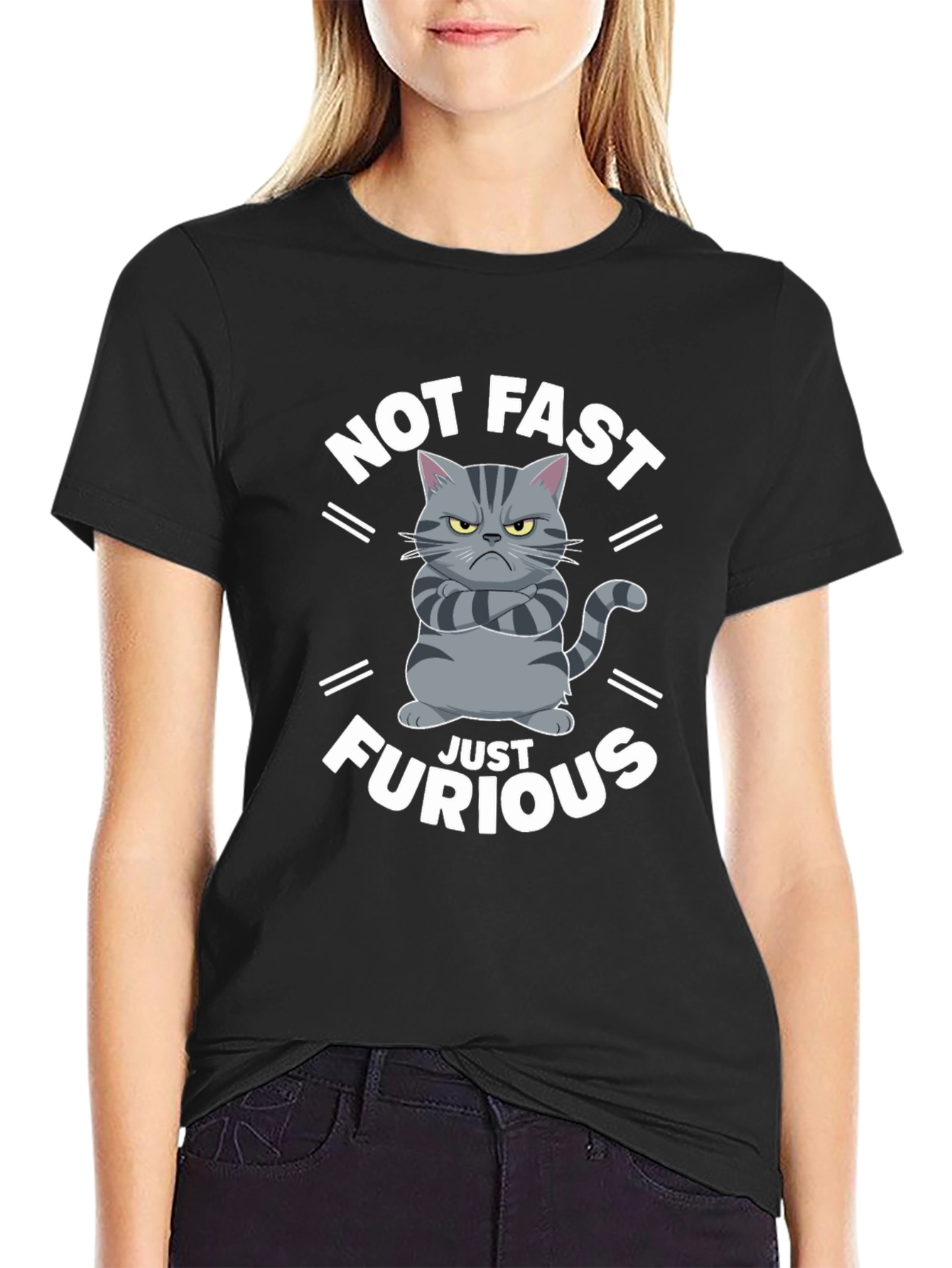 Not Fast Just Furious Cat T-Shirt