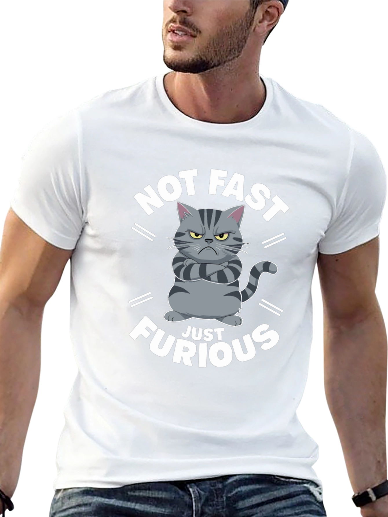 Not Fast Just Furious Cat T-Shirt