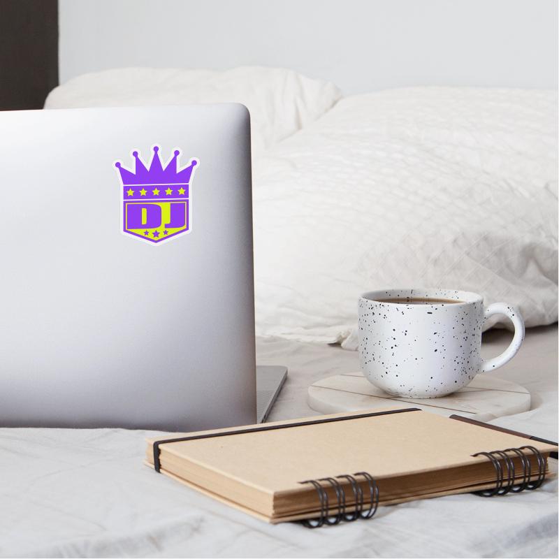 Official DJ Crown King Music Party Text Lettering