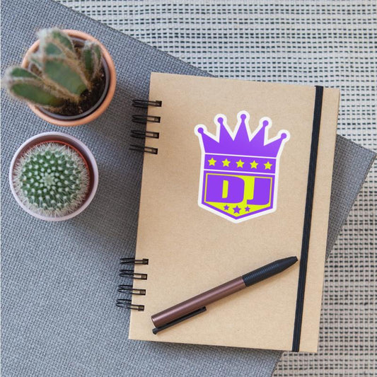 Official DJ Crown King Music Party Text Lettering