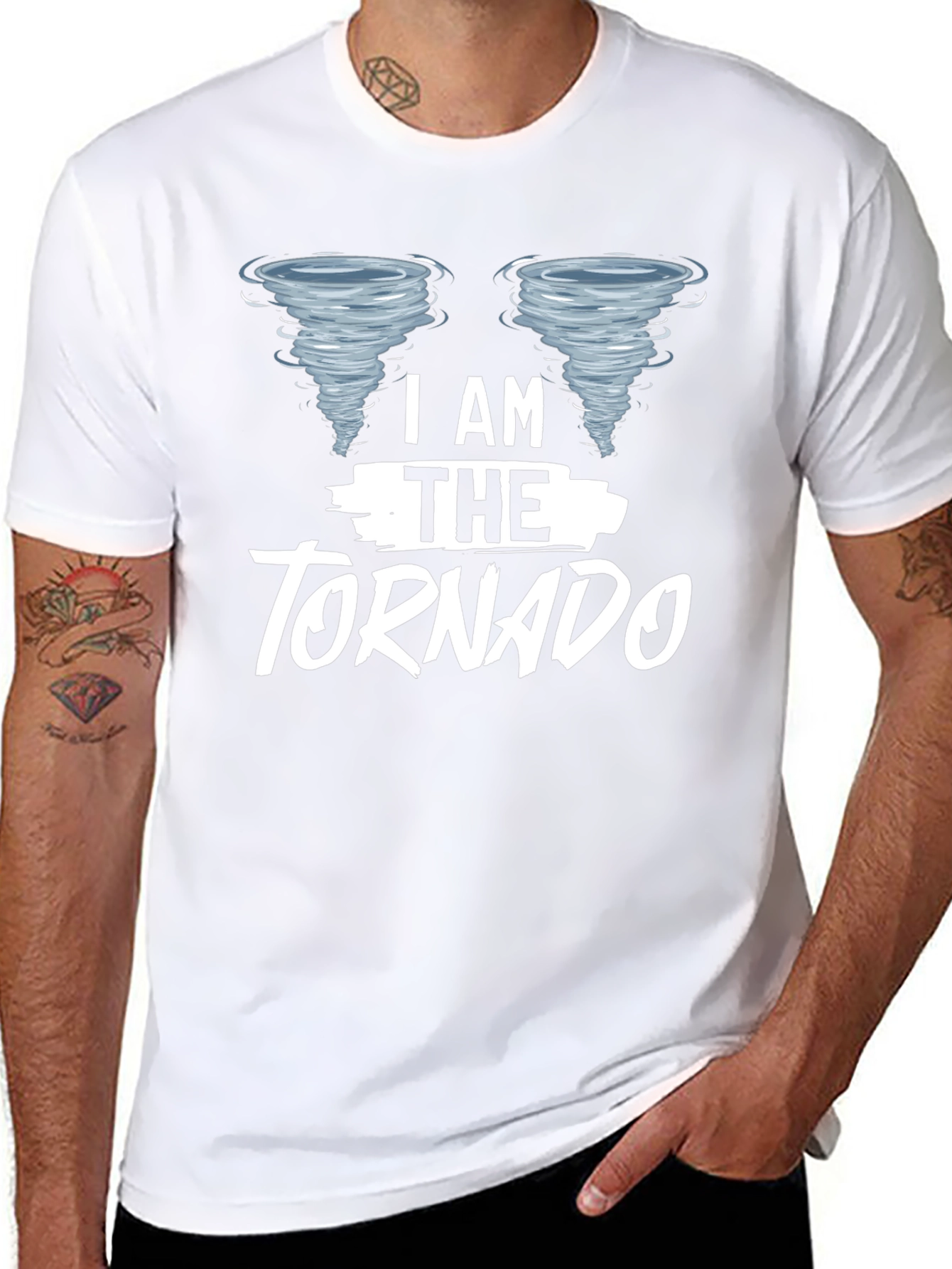 I Am The Tornado Novelty T-Shirt - Black