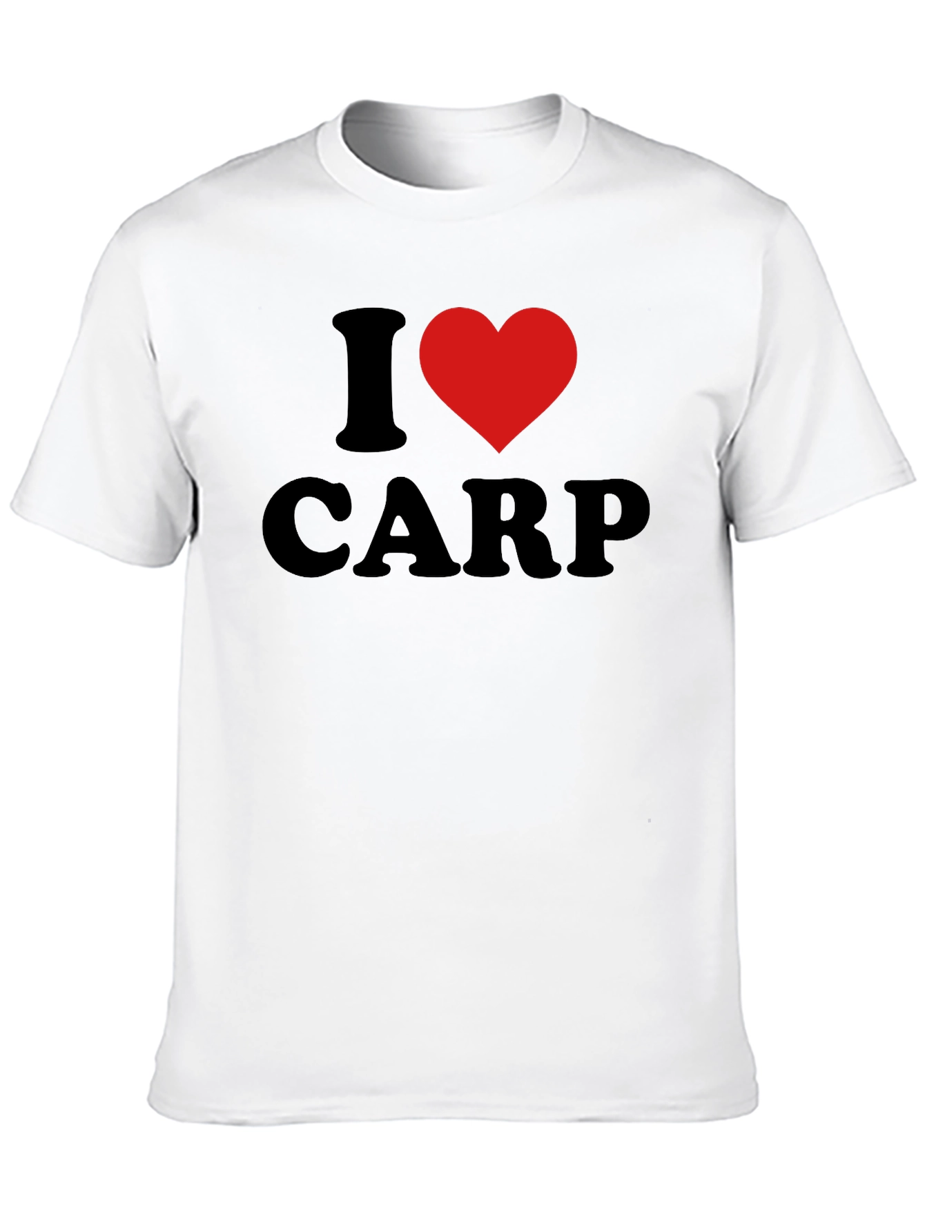 I Heart Carp Graphic T-Shirt - Black Cotton Tee