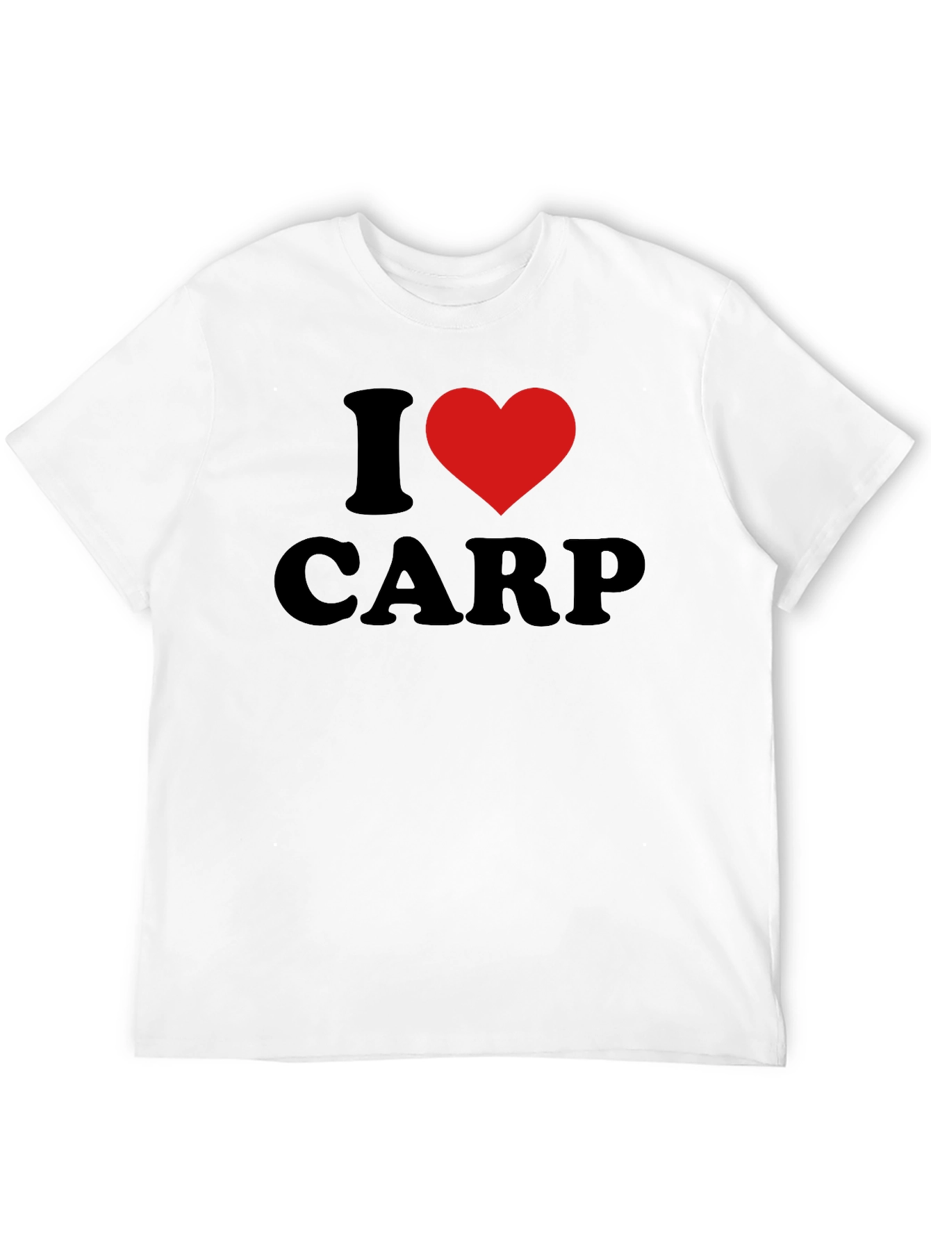 I Heart Carp Graphic T-Shirt - Black Cotton Tee