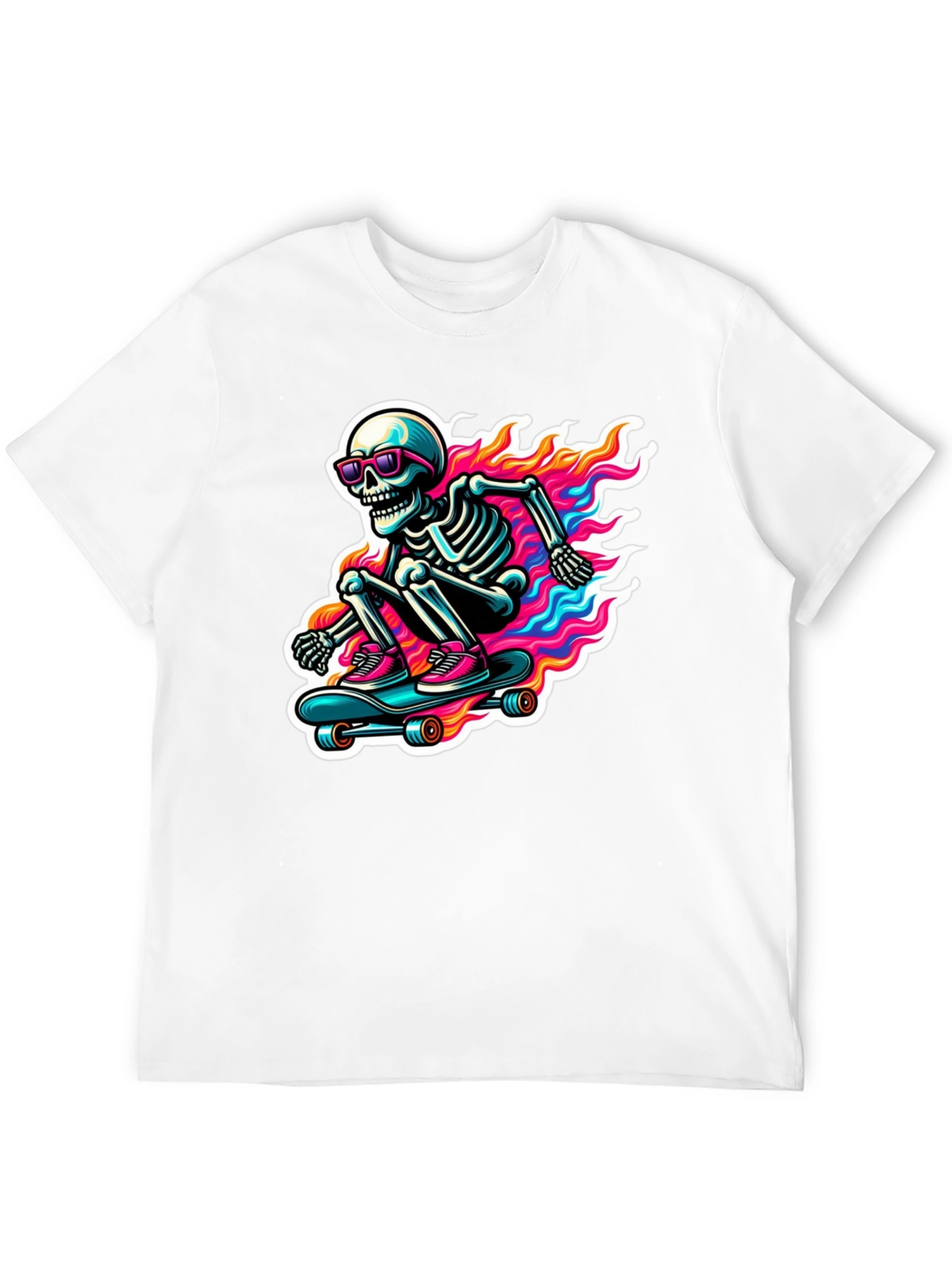 Cool Skeleton Skateboard T-Shirt