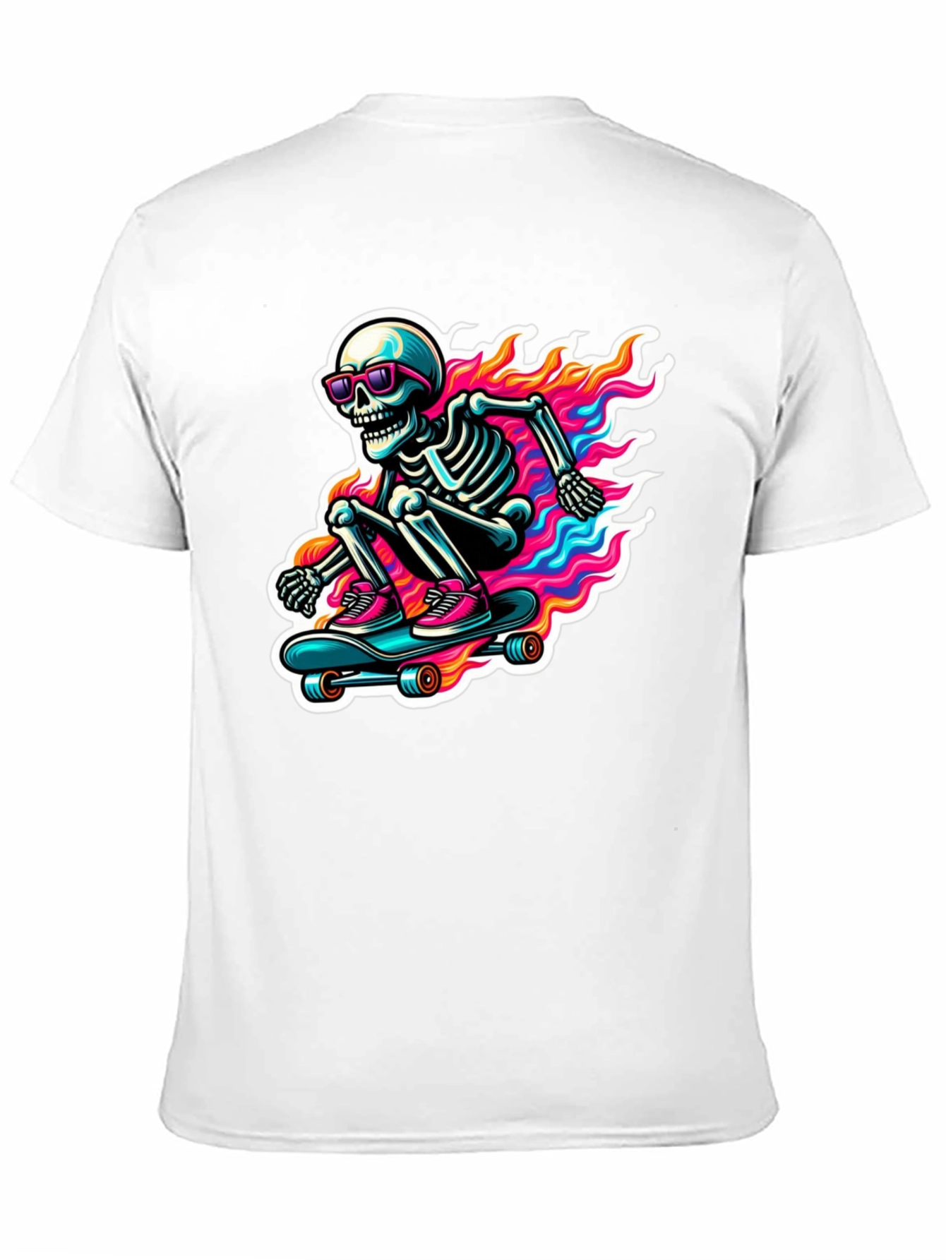 Cool Skeleton Skateboard T-Shirt