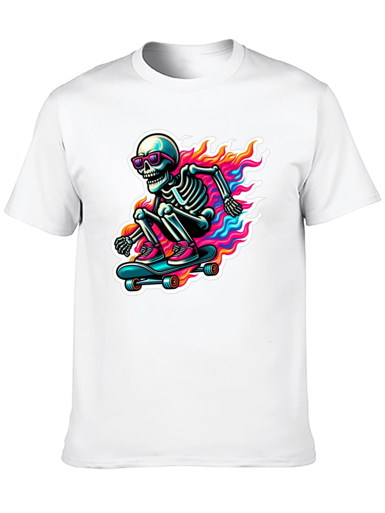 Cool Skeleton Skateboard T-Shirt