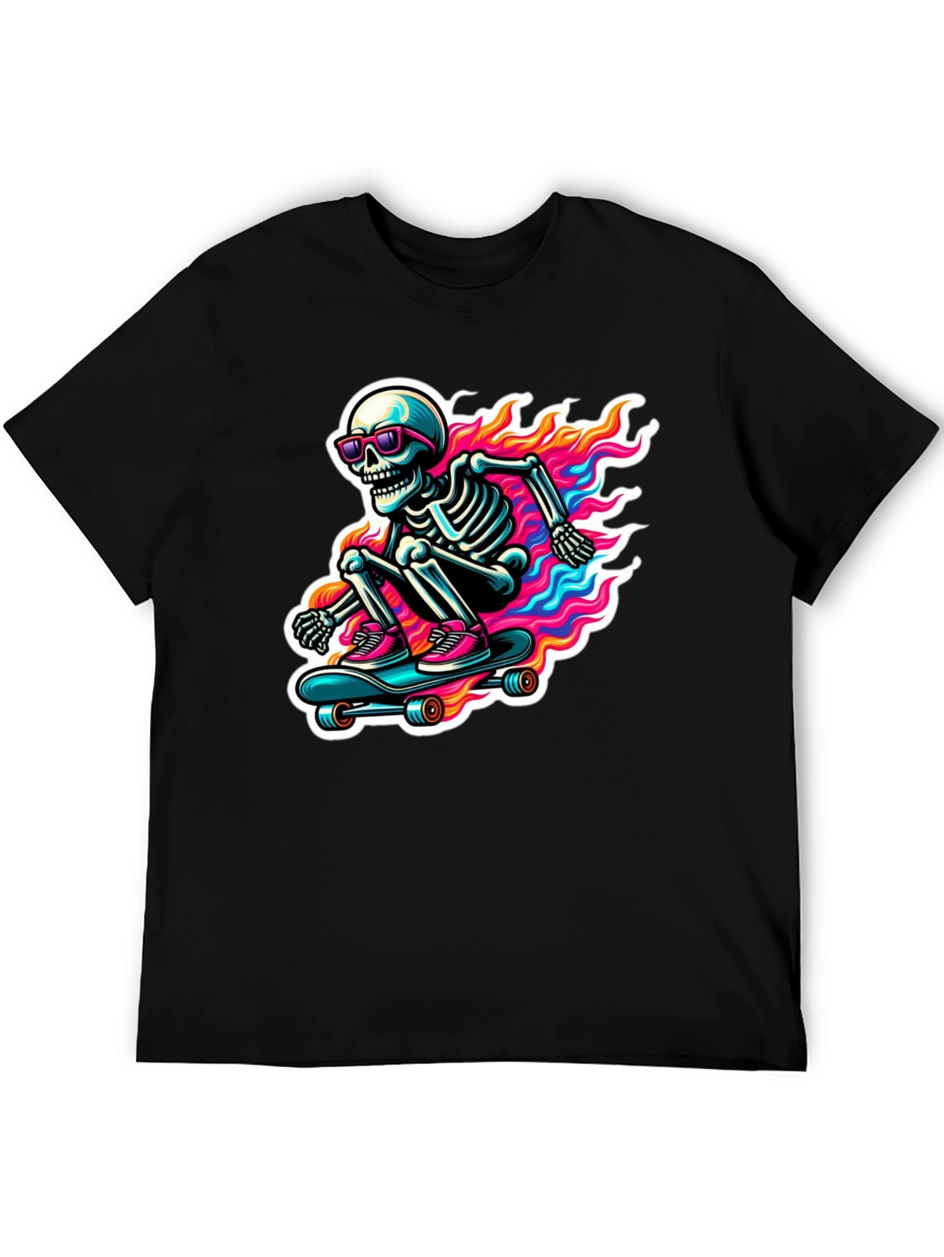 Cool Skeleton Skateboard T-Shirt