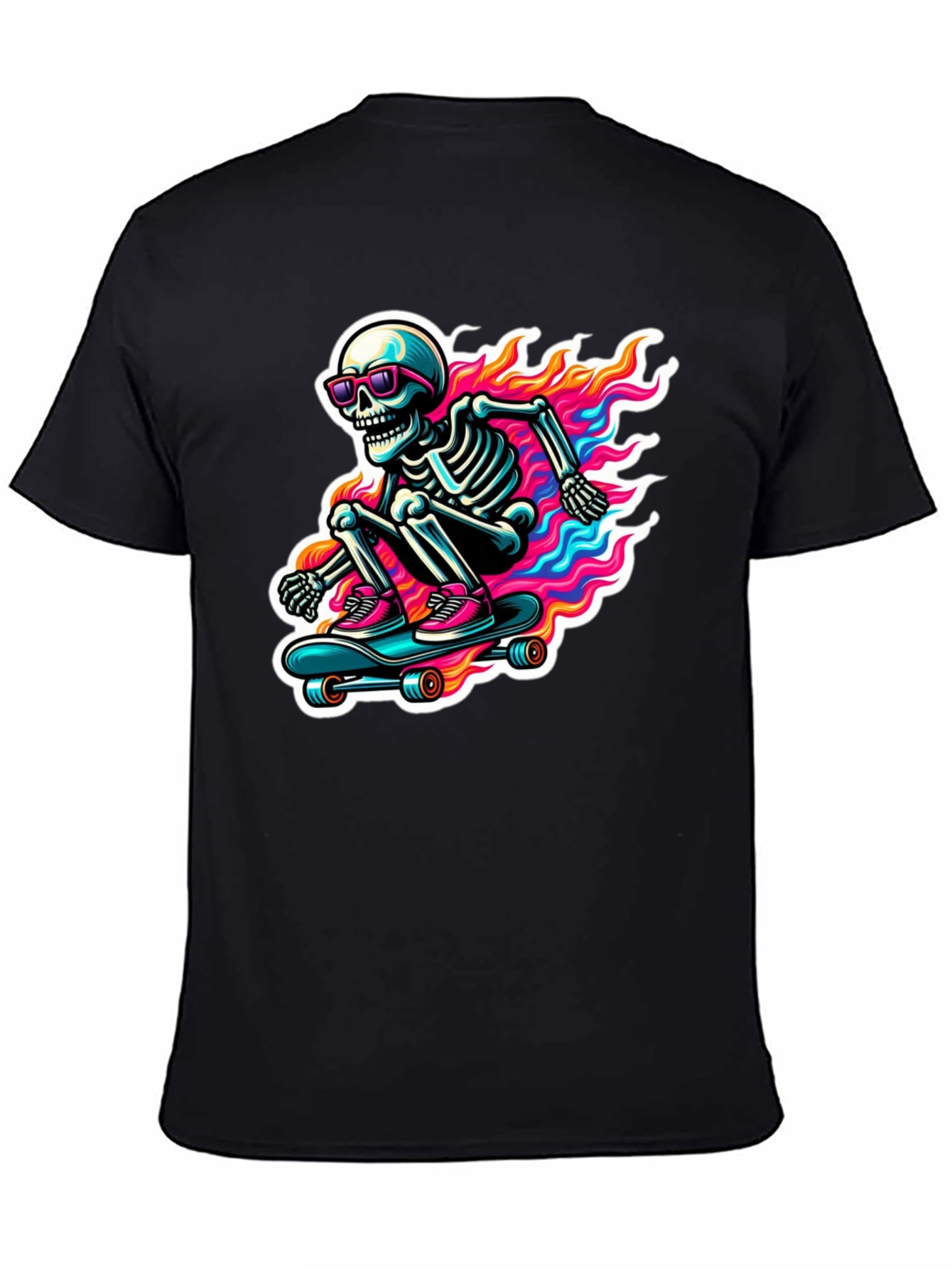 Cool Skeleton Skateboard T-Shirt
