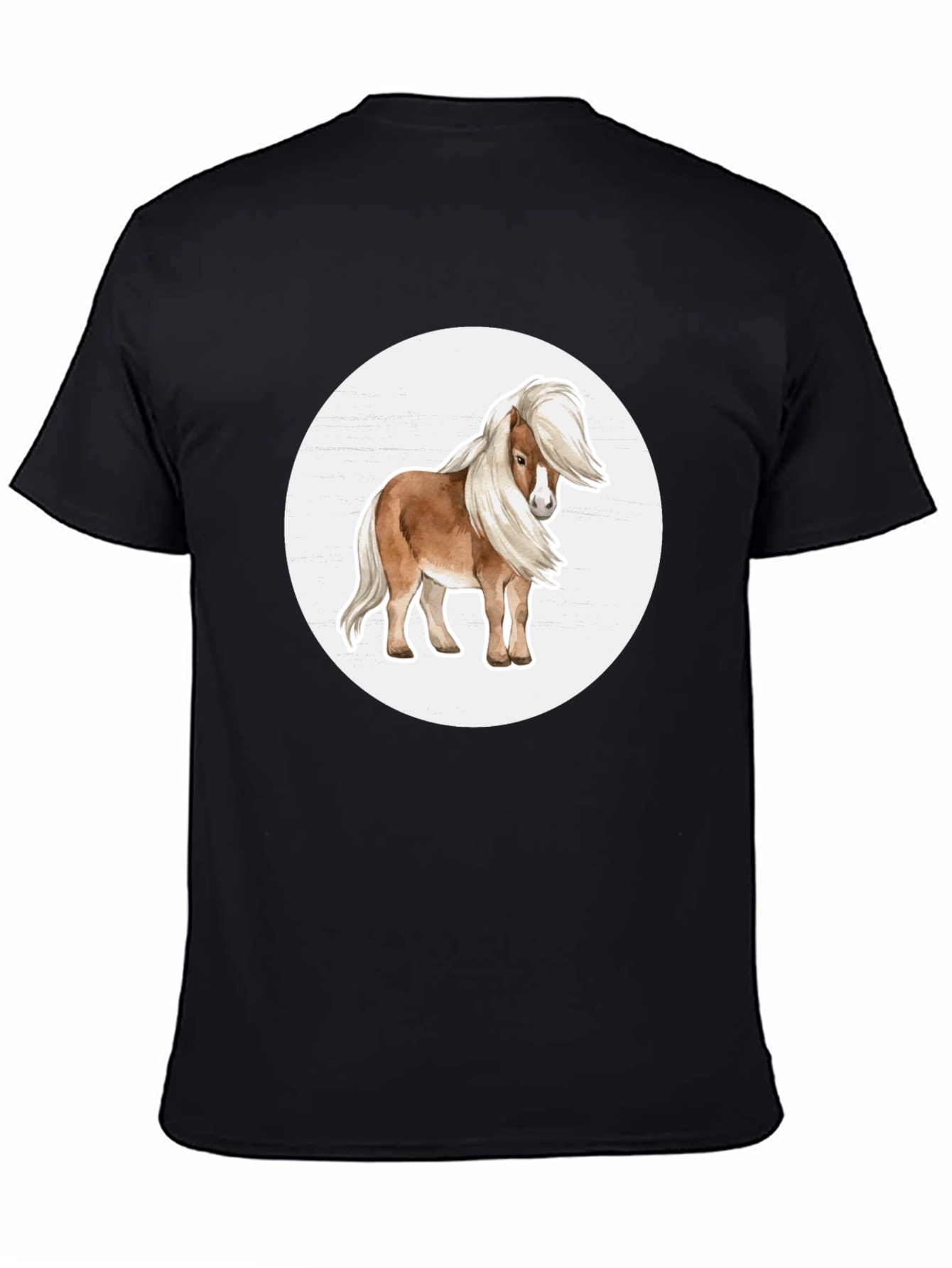 Pony Graphic Tee - Black Unisex T-Shirt
