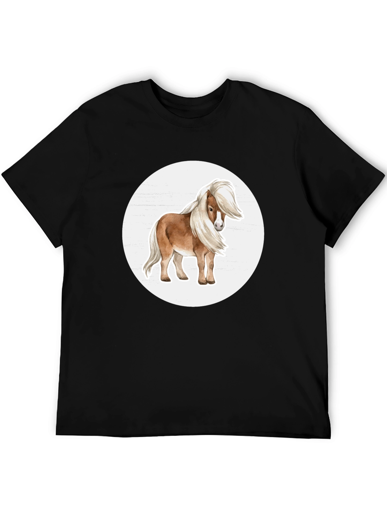 Pony Graphic Tee - Black Unisex T-Shirt