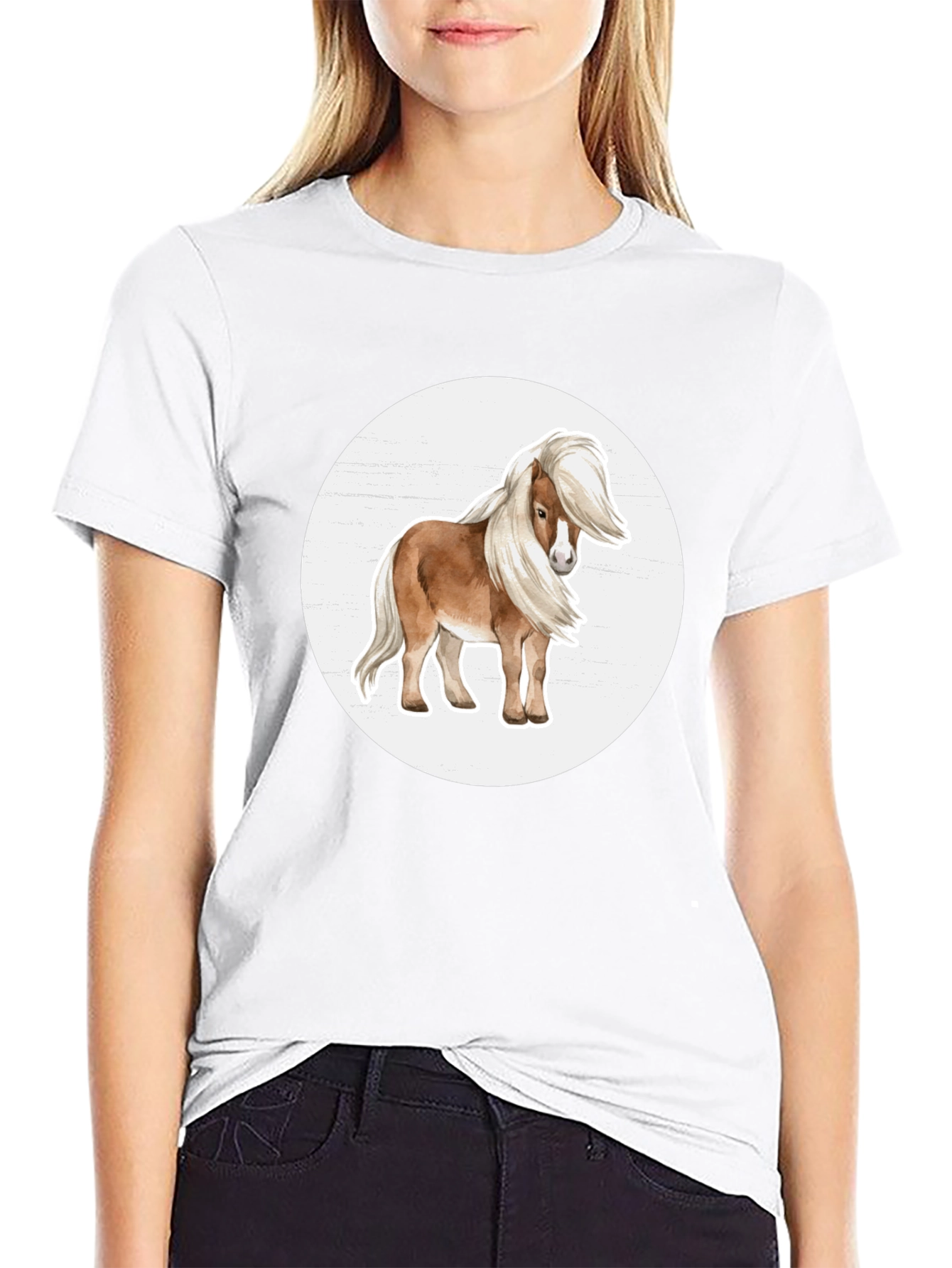 Pony Graphic Tee - Black Unisex T-Shirt
