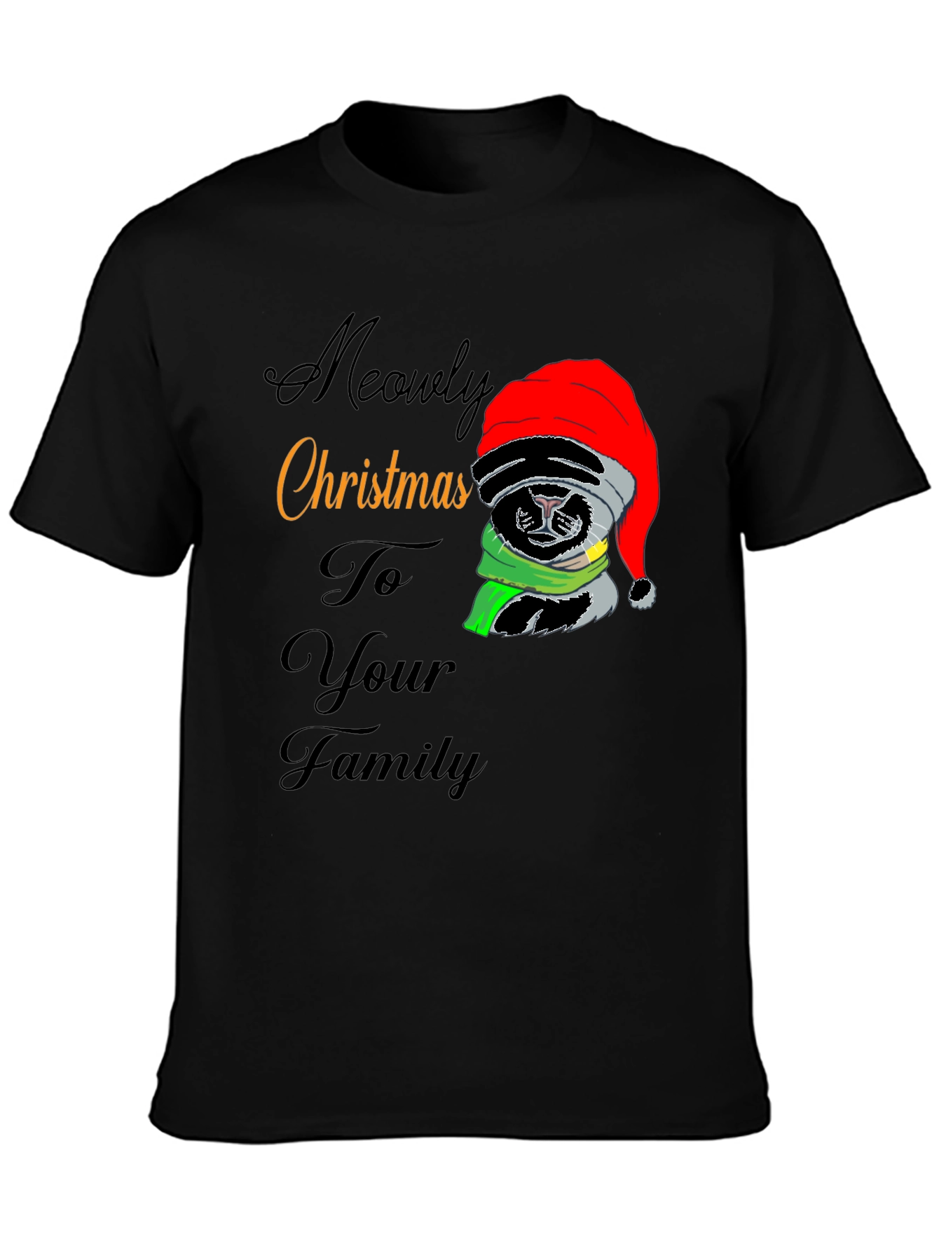 Meowy Christmas Cat T-Shirt