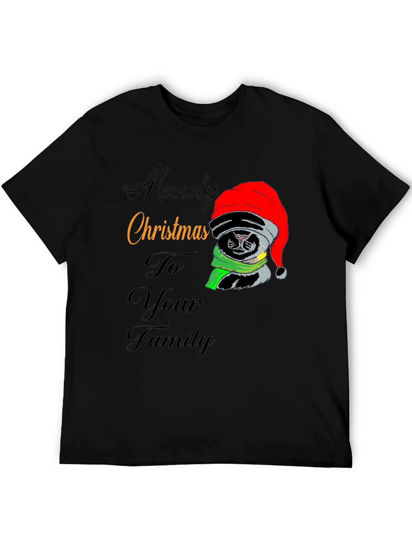 Meowy Christmas Cat T-Shirt