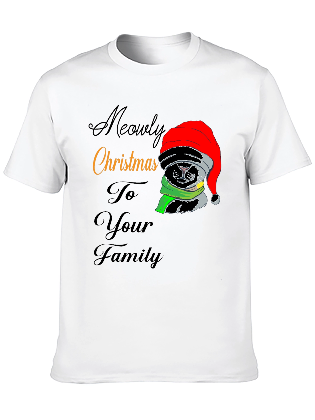 Meowy Christmas Cat T-Shirt